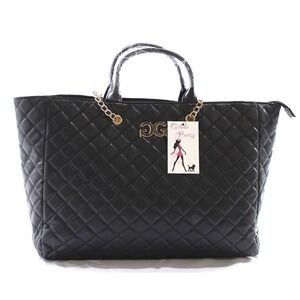 Gilda Paris Large Quilted Vegan Leather Tote